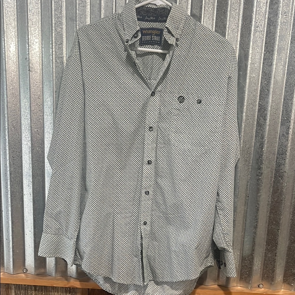Wrangler Men's Gray Button-Up Shirt